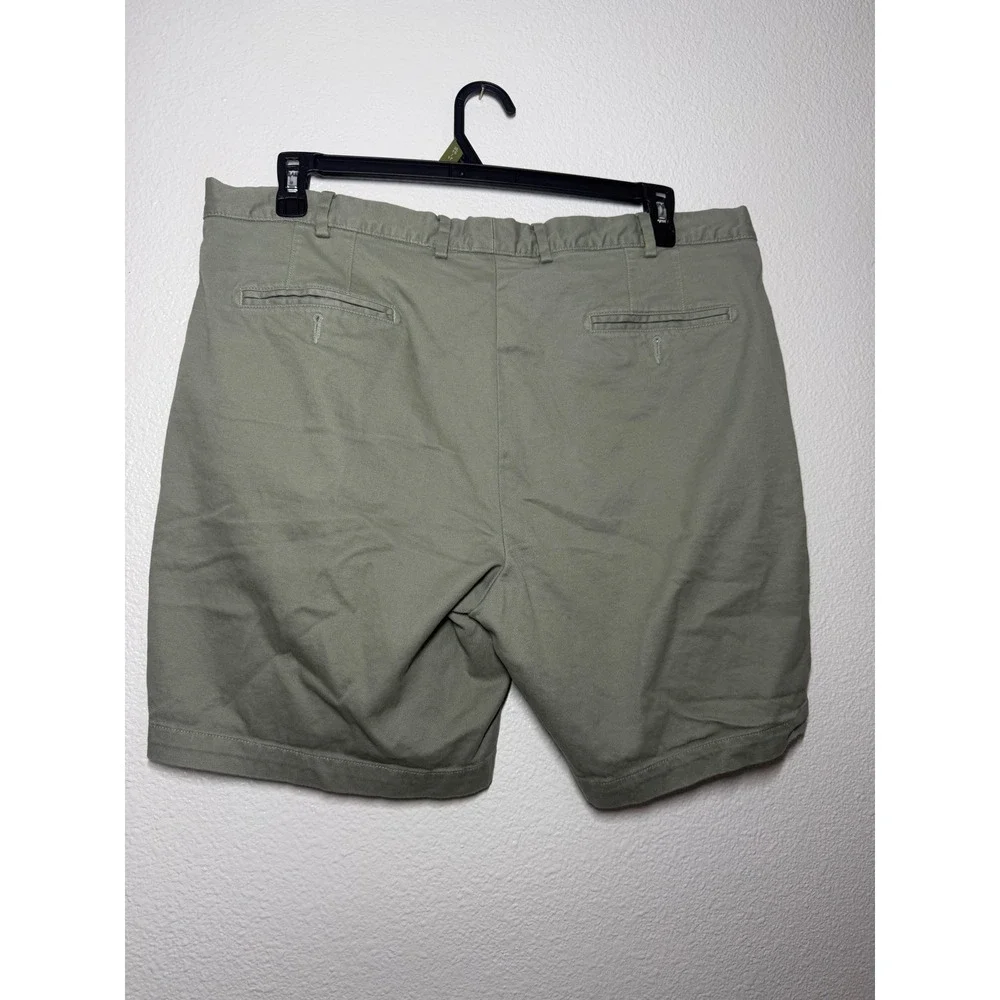 Peter Millar Mens 38 Sage Green Pima Cotton‎ Stretch Chino Shorts 8 Inch Inseam